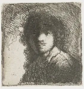 Rembrandt Van Rhijn 1606 1669 Prints: Self-Portrait, ca 1627. Creator: Rembrandt van Rhijn (1606-1669)