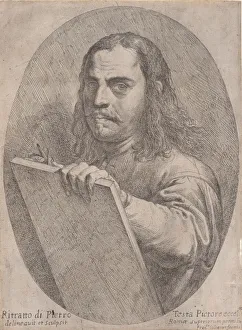Collignon Francois Prints: Self-Portrait, ca. 1645. Creator: Pietro Testa