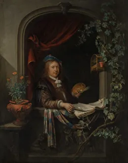 Gerard Prints: Self-Portrait, ca. 1665. Creator: Gerrit Dou