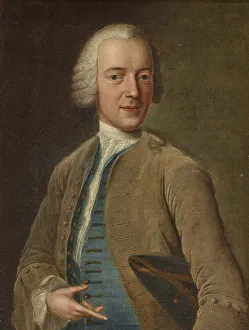 Self-Portrait, ca 1744. Creator: Ziesenis, Johann Georg, the Younger (1716-1776)