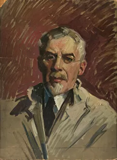 Oil On Paperboard Gallery: Self-Portrait, ca. 1925. Creator: William de Leftwich Dodge