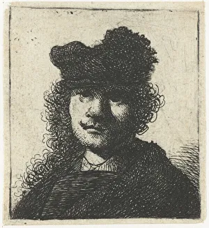 Rembrandt Van Rhijn 1606 1669 Prints: Self-Portrait in Cap and Dark Cloak: Bust, ca 1631. Creator