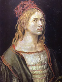 15th 16th Centuries Prints: Self-Portrait with castor oil flower Albrecht Durer (1471-1528)