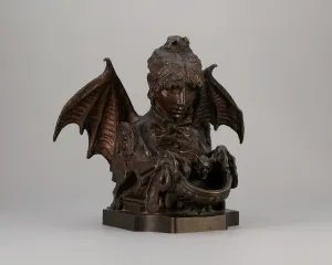 Chimaera Gallery: Self-Portrait as a Chimera, ca. 1880. Creator: Sarah Bernhardt