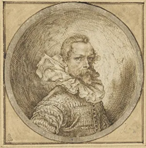 Self Portrait in a Convex Mirror, ca 1596-1600. Creator: Gheyn, Jacques (Jacob) de, the Younger (1565-1629)