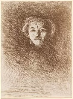 And Xa9 Gallery: Self-Portrait (Corot par lui-meme), 1858. Creator: Jean-Baptiste-Camille Corot