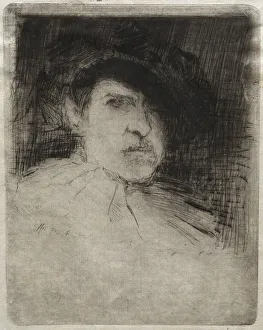 Otto H Bacher American Prints: Self-Portrait in Costume, 1880. Creator: Otto H. Bacher (American, 1856-1909)