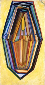 Matyushin Prints: Self-portrait Crystal, 1917