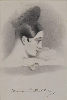 Mus And Xe9 Prints: Self-Portrait, Early 1830s. Creator: Malibran-Garcia, Maria (1808-1836)