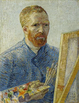 Self-portrait at the easel