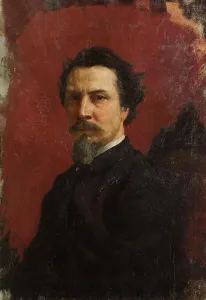 Muzeum Narodowe Prints: Self-Portrait, End of 1870s-Early 1880s. Creator: Siemiradzki, Henryk (1843-1902)