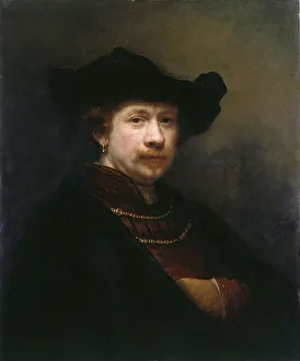 Rembrandt Prints: Self-Portrait in a Flat Cap, 1642. Creator: Rembrandt van Rhijn (1606-1669)