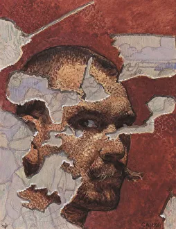 Akseli 1865 1931 Prints: Self-Portrait as Fresco, 1894. Artist: Gallen-Kallela, Akseli (1865-1931)