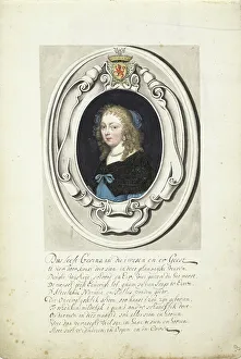 Geesie Ter Burch Prints: Self-portrait of Gesina ter Borch in a cartouche, 1660. Creator: Gesina ter Borch