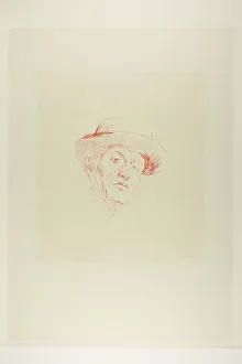 Self-Portrait with Hat I, 1927. Creator: Edvard Munch