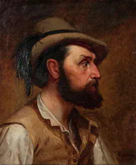 Edvard Perséus Prints: Self-portrait as a hunter, c1870. Creator: Edvard Perseus