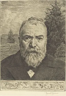 Thoma Hans Prints: Self-Portrait II, 1898. Creator: Hans Thoma