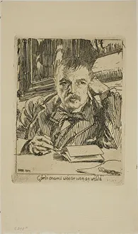 Self-Portrait with Inscription, 1904. Creator: Anders Leonard Zorn