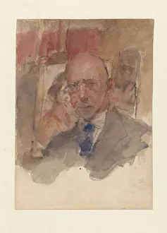 1934 Prints: Self-portrait of Isaac Israels (unfinished), c.1875-c.1934. Creator: Isaac Lazerus Israels