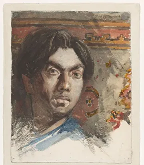 Toorop Jan Prints: Self-portrait by Jan Toorop, 1881. Creator: Jan Toorop