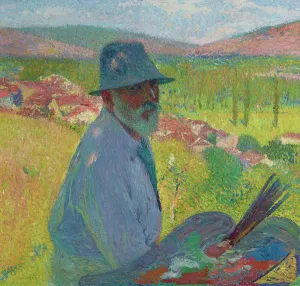 Martin Prints: Self-portrait in La Bastide-du-Vert, 1905. Creator: Martin, Henri (1860-1943)