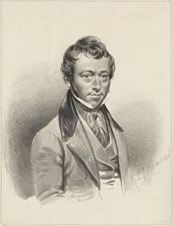 Art History Prints: Self -portrait of Lambertus Johannes Hansen, 1840. Creator: Lambertus Johannes Hansen