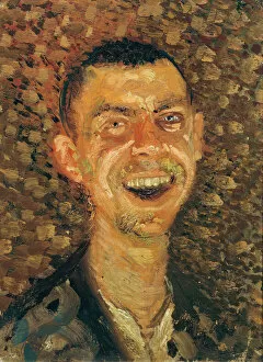 Vienna Gallery: Self-Portrait Laughing, 1907