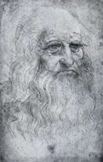 Self Portrait of Leonardo da Vinci, c1512-1515 (1954). Artist: Leonardo da Vinci