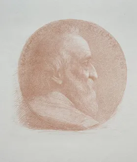 Alphonse Legros French Prints: Self-Portrait, Medallion No. 2 (11th Plate). Creator: Alphonse Legros (French, 1837-1911)