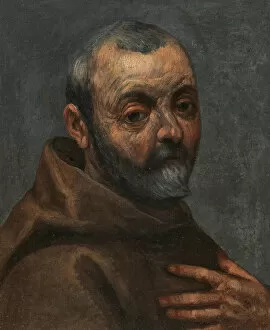 Venetian School Collection: Self-Portrait As A Monk. Creator: Palma il Giovane, Jacopo, the Younger (1544-1628)