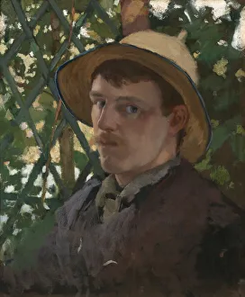 Images Dated 6th July 2021: Self-Portrait at Montigny, 1876. Creator: Will H. Low