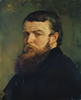 Bavaria Prints: Self-Portrait from Munich, 1873. Creator: Hans Thoma
