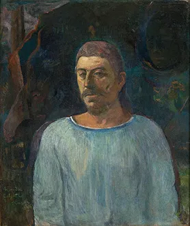 Gauguin Prints: Self-portrait (Near the Golgotha), 1896. Creator: Gauguin, Paul Eugéne Henri (1848-1903)