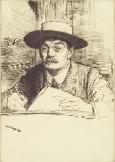 Suit And Tie Prints: Self Portrait No. 19, 1910. Creator: William Strang