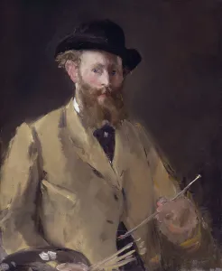 Edouard 1832 1883 Prints: Self-Portrait with Palette, 1878-1879. Creator: Manet, Édouard (1832-1883)