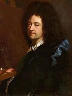 Rigaud Prints: Self-Portrait with Palette, ca 1705