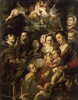 Self Portrait Prints: Self-Portrait with Parents, Brothers and Sisters, 1615. Creator: Jacob Jordaens I