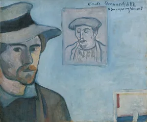 Self-portrait with Portrait of Gauguin, 1888. Artist: Bernard, Emile (1868-1941)