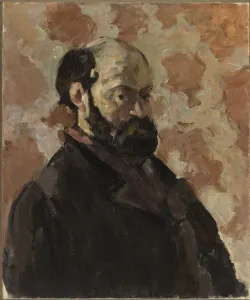 Paul 1839 1906 Collection: Self-Portrait (Portrait de l artiste au fond rose), c. 1875