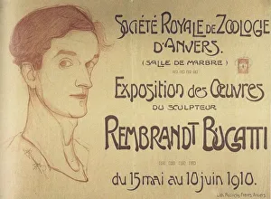 Self-portrait. Poster for Rembrandt Bugattis Antwerp Exposition, c. 1910 Self-portrait. Poster for Rembrandt Bugattis Antwerp Exposition, c. 1910