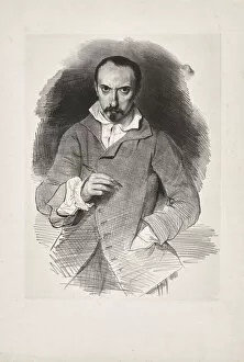 Achille Devéria Gallery: Self-Portrait, Second quarter of the 19th cen. Creator: Devéria, Achille (1800-1857)