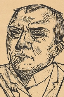 Printmaker Prints: Self-Portrait (Selbstbildnis), 1922. Creator: Max Beckmann