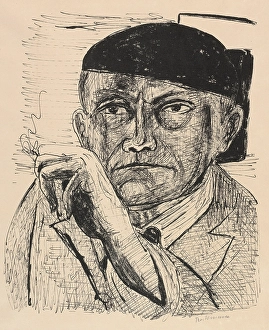 Self-Portrait (Selbstbildnis), 1946. Creator: Max Beckmann