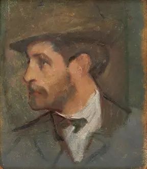 Distracted Prints: Self-Portrait - Small, around 1900. Creator: Milan Thomka Mitrovsky
