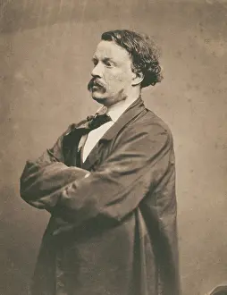 Self-portrait in smock Felix Nadar, 1855-1857. Creator: Nadar