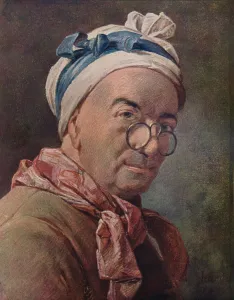 Louvre Prints: Self portrait in spectacles, 1771. Artist: Jean-Simeon Chardin