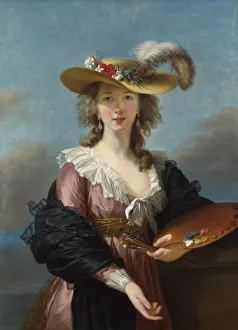Vigee Le Brun Prints: Self Portrait in a Straw Hat, 1782. Creator: Vigee Le Brun, Louise Elisabeth