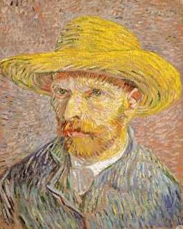 Painter Gallery: Self-Portrait with a Straw Hat (obverse: The Potato Peeler), 1887. Creator: Vincent van Gogh