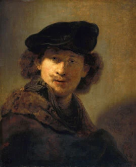 Images Dated 2nd November 2013: Self-Portrait with Velvet Beret, 1634. Artist: Rembrandt van Rhijn (1606-1669)