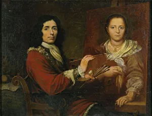 First Half Of 17th Cen Prints: Self-Portrait with Wife, First Half of 17th cen.. Creator: Quaglio; Giulio I (1602-1657)